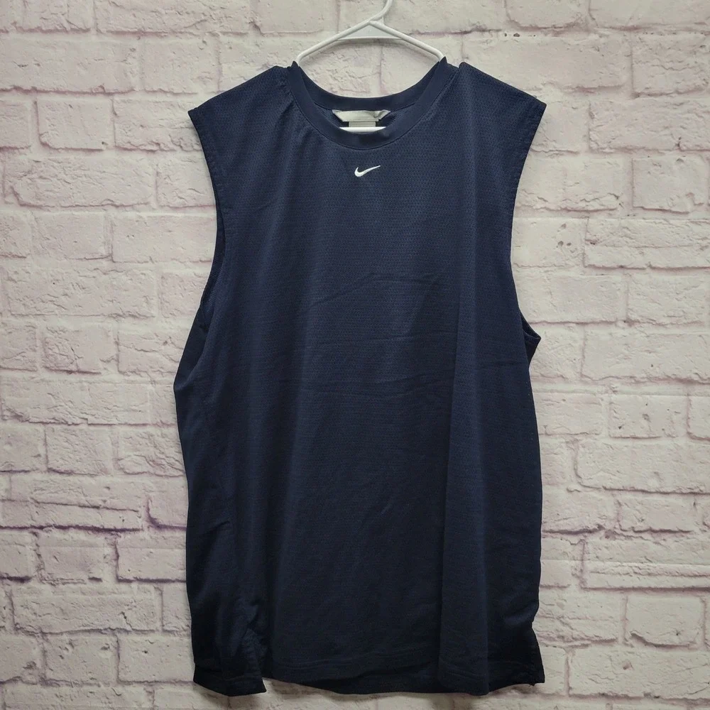 Lot of 2 Nike Mesh Sleeveless Tank Tops Mens XL Center Swoosh Athletic Gym‎ Y2K